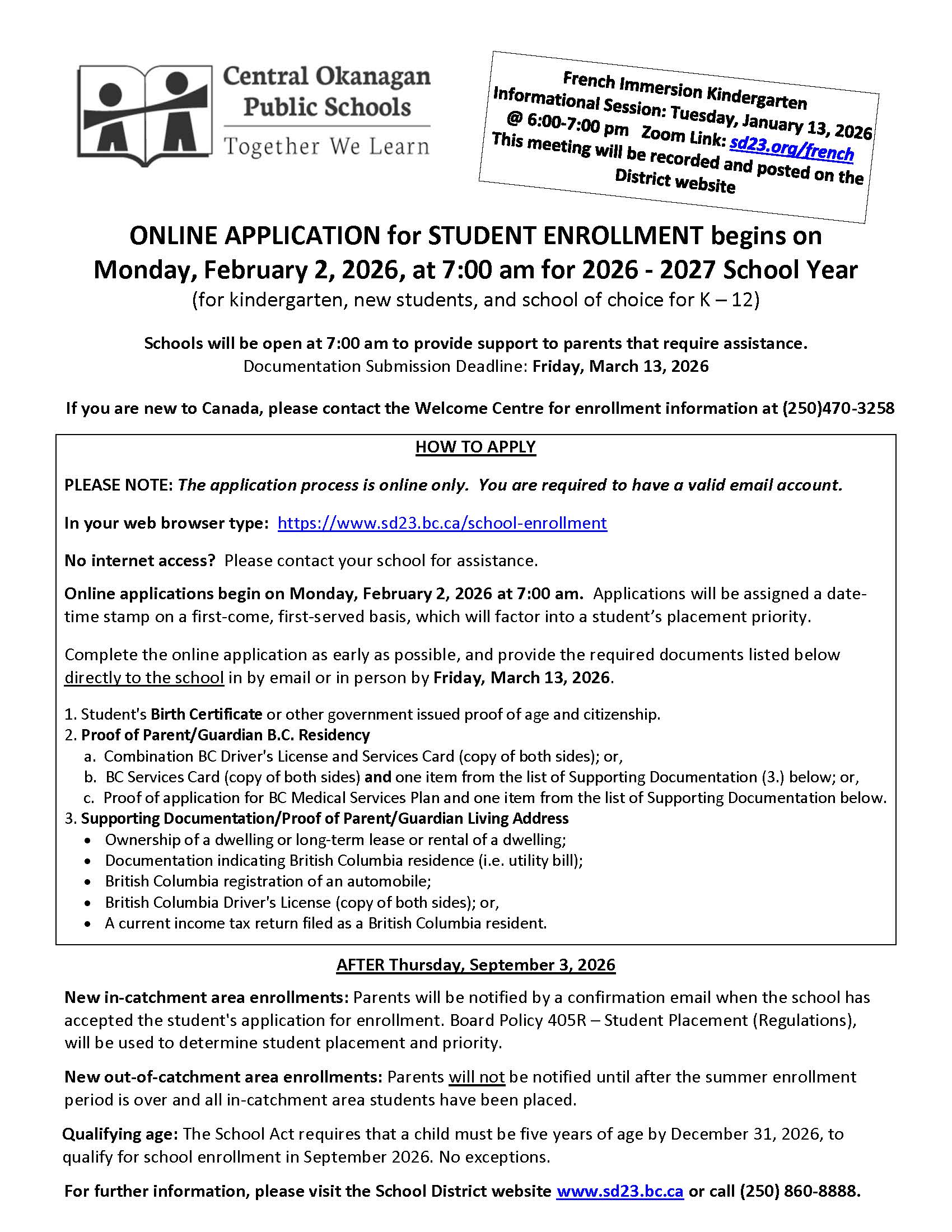 Registration Ad Spring 2026 2027 FI